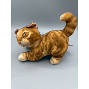 Dakin Orange Tabby Cat Plush Striped Kitty Stuffed Animal 8” Vintage